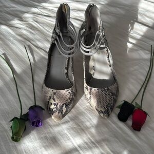 BCBGeneration Snake Print Heels